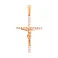 Золотой нательный крестик с распятием и фианитами (арт. 501387) – изображение 1