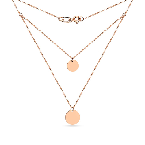 Багатошарове кольє "Монети" з червоного золота (арт. 352116) – зображення 2