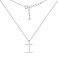Серебряное колье с подвеской крест (арт. 7507/2673) – изображение 2
