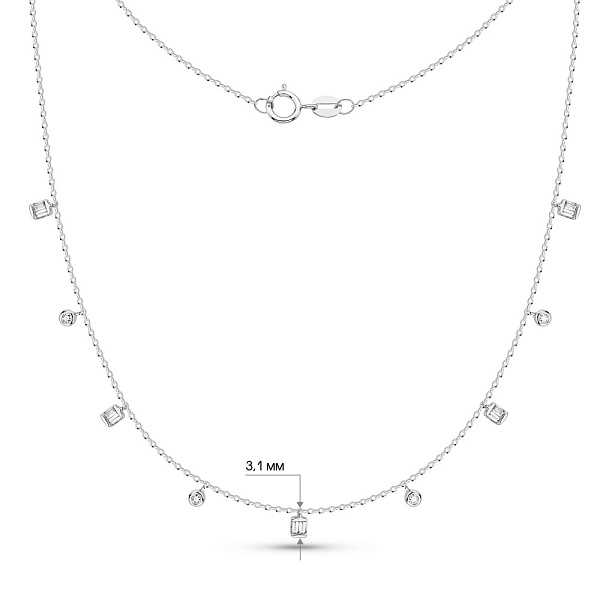 Золоте кольє з діамантами (арт. Ц341548015б) – зображення 3