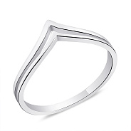 Фото Срібна каблучка Trendy Style без каміння (арт. 7501/6362)