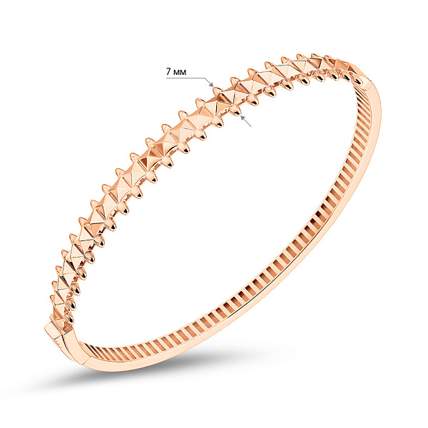 Жорсткий браслет з червоного золота (арт. 326842) – зображення 5