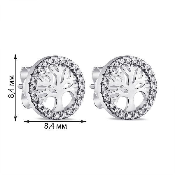 Серьги из серебра Дерево жизни (арт. 7518/6453/2) – изображение 2