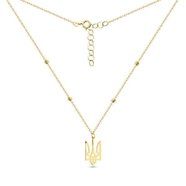 Колье из желтого золота Герб Украины-Трезубец (арт. 352257ж) – изображение 2