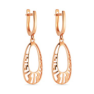 Серьги-подвески из красного золота (арт. 106176)