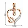 Підвіска з червоного золота Серце з фіанітами (арт. 440707) – зображення 3