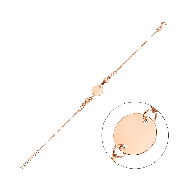 Браслет з червоного золота "Монета" (арт. 325642/9) – зображення 1