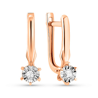 Золоті сережки з діамантами (арт. С011748010)