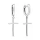 Срібні сережки Хрестики без каменів (арт. 7502/С2/1223) – зображення 1