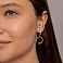 Золотые серьги с фианитами Гвоздь (арт. 105402ж) – изображение 2
