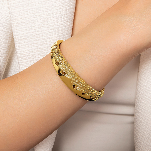 Жесткий золотой браслет Francelli (арт. 3261294ж) – изображение 2
