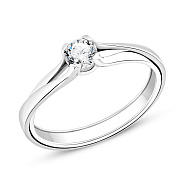 Фото Кольцо из белого золота с бриллиантом (арт. К01111804026б)