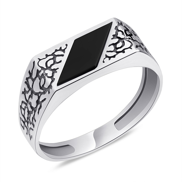 Печатка срібна з оніксом (арт. 7906/1706о) – зображення 1