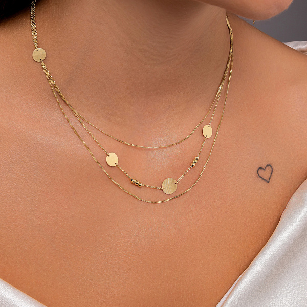 Золоте кольє Монети (арт. 352979ж) – зображення 3