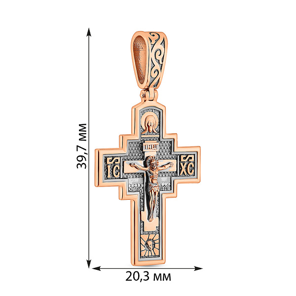 Золотой крестик с распятием (арт. 501683/35ч) – изображение 6