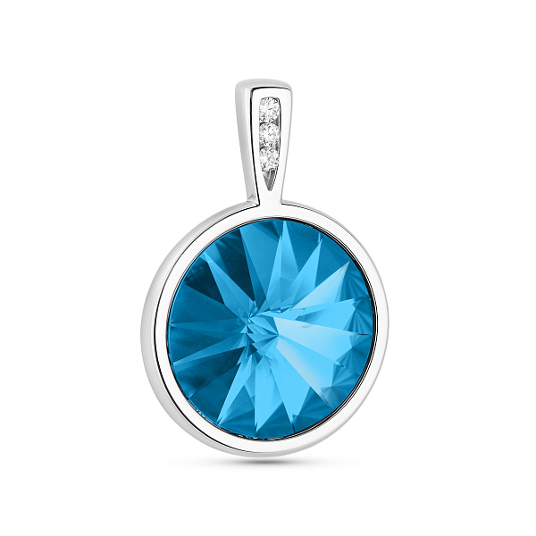 Серебряная подвеска с альпинитом и фианитами (арт. 7503/94-0042аг) – изображение 1