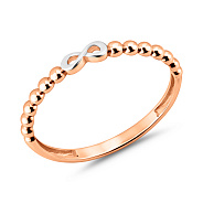 Фото Золота каблучка Нескінченність без каміння (арт. 141194)