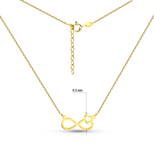 Золотое колье Бесконечность (арт. 352540ж) – изображение 3