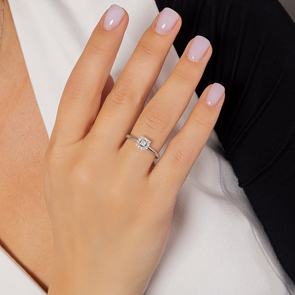 Золотое кольцо с бриллиантами (арт. 1190372202) – изображение 2