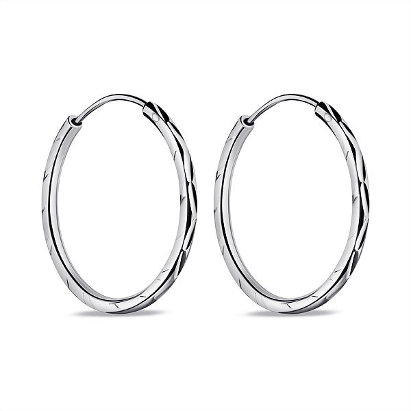 Срібні сережки-кільця (арт. 7502/3948/25) – зображення 1