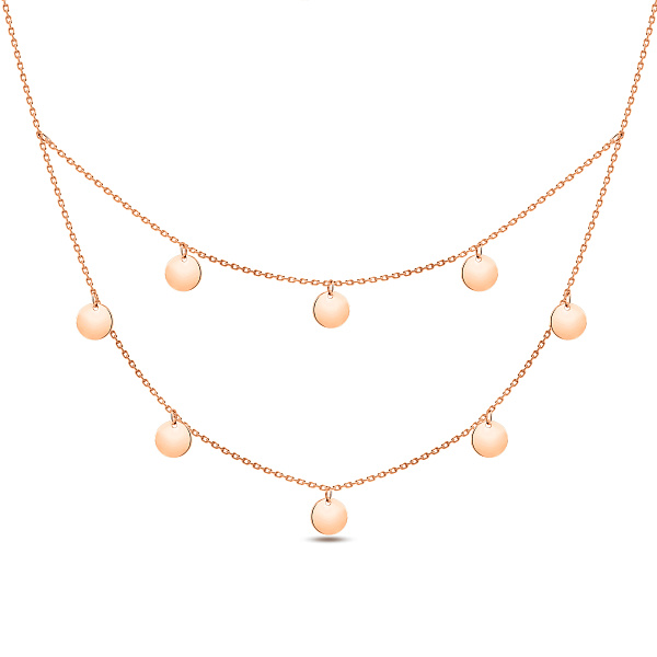 Багатошарове кольє Монети з червоного золота (арт. 351958/5) – зображення 1