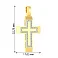 Золота підвіска-хрестик з фіанітами (арт. 440334ж) – зображення 3