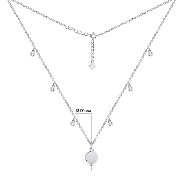Серебряное колье с подвесками (арт. 7507/1400/10) – изображение 3
