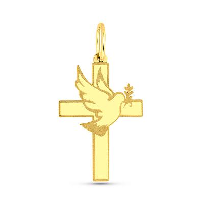 Золотий підвіс Хрестик без каміння (арт. 440867ж)