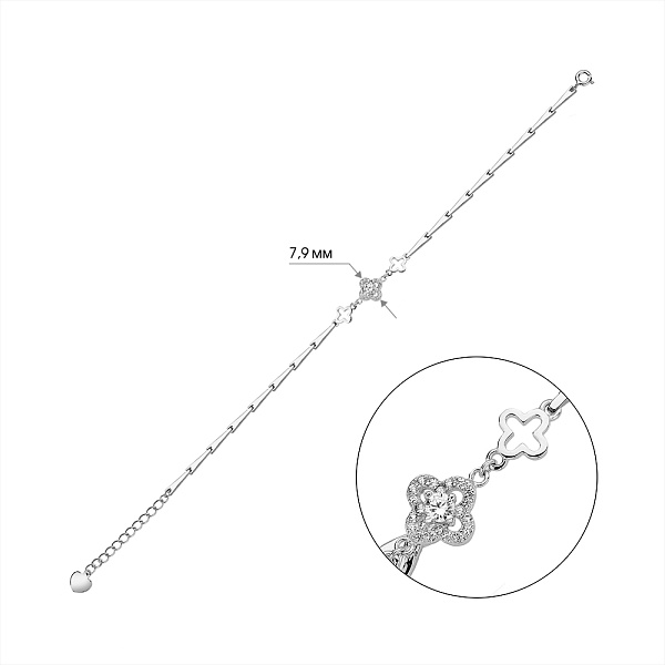 Серебряный браслет с фианитами (арт. 7509/4893) – изображение 2