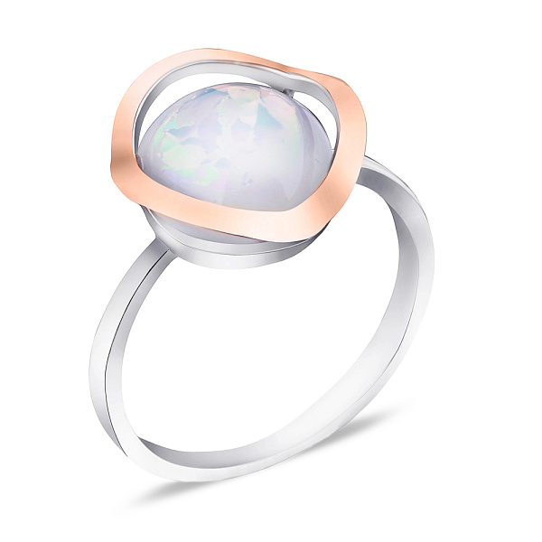 Срібна каблучка з опалом (арт. 7201/200Побкп) – зображення 1