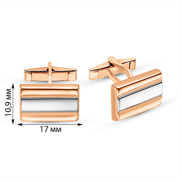 Запонки з червоного золота (арт. 210000р) – зображення 2