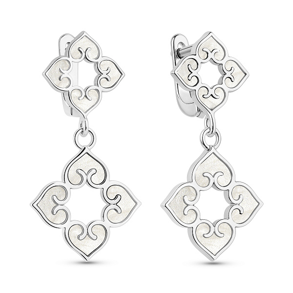 Серебряные серьги с перламутром (арт. 7502/10089п) – изображение 1