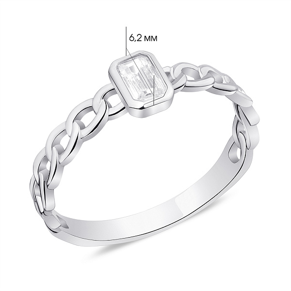 Каблучка зі срібла з фіанітом (арт. 7501/5947) – зображення 2