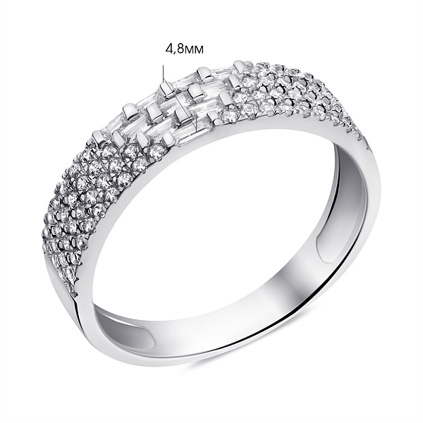 Серебряное кольцо с фианитами (арт. 7501/6872) – изображение 2