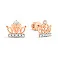 Золоті сережки-пусети Корона з фіанітами (арт. 110589) – зображення 1