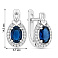Серебряные серьги с сапфиром (арт. 7502/10604Спс) – изображение 2