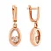 Сережки-підвіски з червоного золота з фіанітами (арт. 107888) – зображення 1