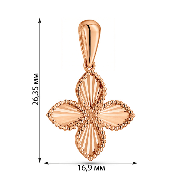 Підвіска з червоного золота (арт. 441431а) – зображення 2