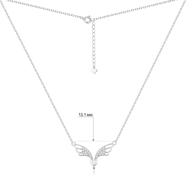 Серебряное колье с подвеской крылья (арт. 7507/2448) – изображение 3