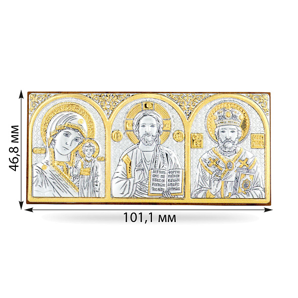 Ікона Триптих (46,8x101,1 мм) (арт. AР-2/G) – зображення 2