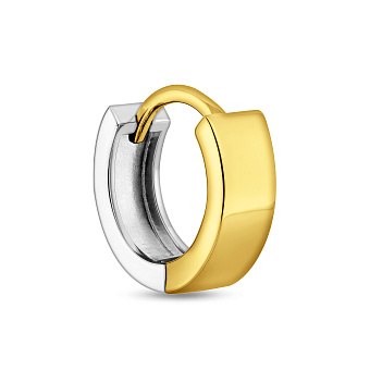 Фото Одиночная серьга из комбинированного золота (арт. 110448жбЯ)