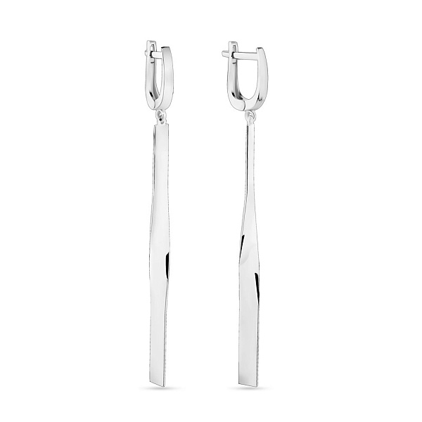 Серьги-подвески из белого золота (арт. 109445б) – изображение 1