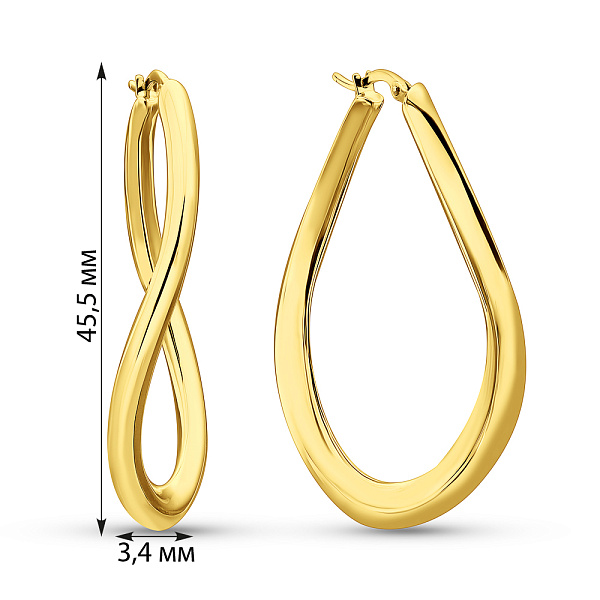 Золотые серьги Francelli (арт. е1091803/45ж) – изображение 6