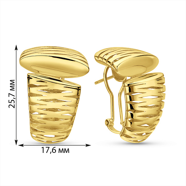 Золотые серьги Francelli (арт. е1091844ж) – изображение 6