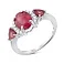 Серебряное кольцо с рубинами и фианитами (арт. 7501/2065326Р) – изображение 1