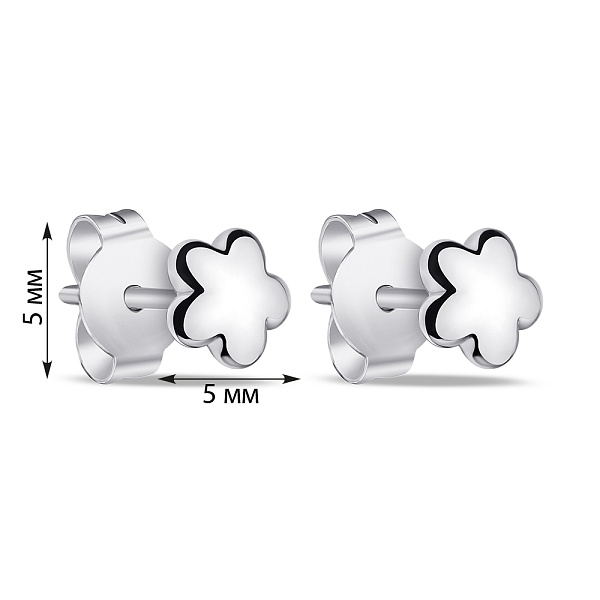 Серьги-пусеты из серебра без камней (арт. 7518/6882) – изображение 2