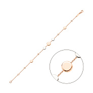 Браслет з червоного і білого золота з фіанітами (арт. 326719кб)