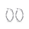 Серьги-кольца из серебра без камней (арт. 7502/1614/25) – изображение 1