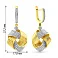 Серьги-подвески из желтого золота с фианитами (арт. 103271ж) – изображение 2