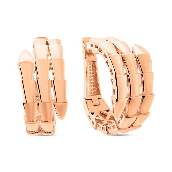 Серьги из красного золота без камней (арт. 1091819) – изображение 1